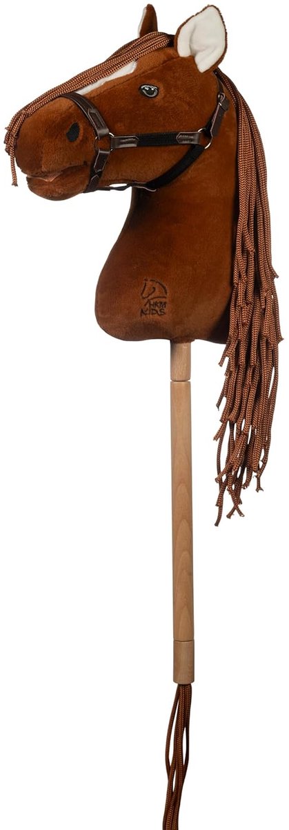 Stokpaard Donker Vos met Hoofdstel en Staart - Hobby Horsing Speelgoed voor Kinderen