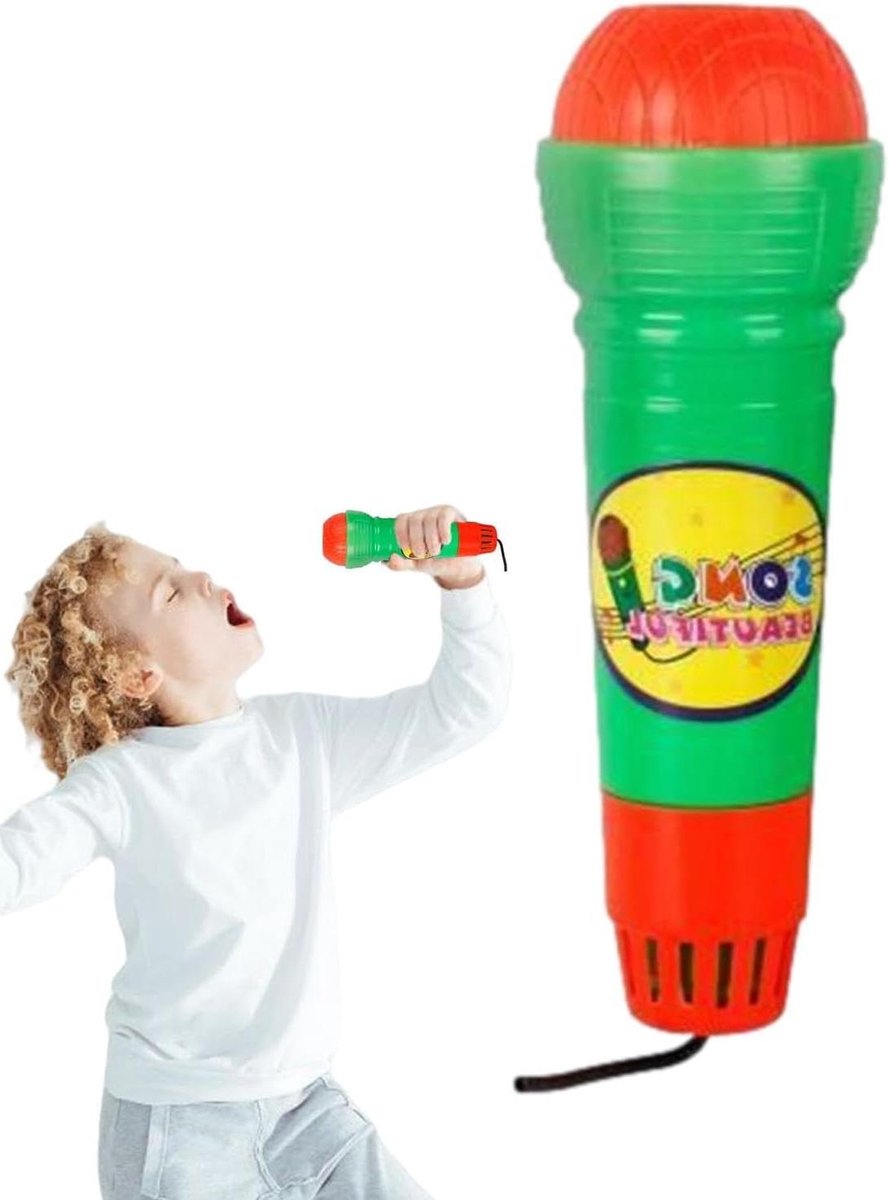 Kinder Microfoon - Echo Speelgoed - Muziek Maken - Batterijvrij Ontwerp - 8 x 20 x 8 cm - Willekeurige Kleur
