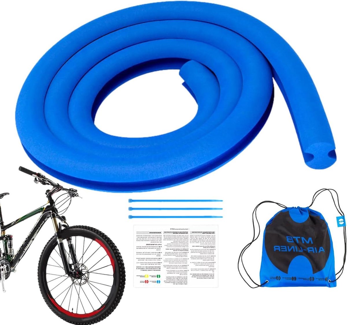 Fietsband Bescherming - Luchtvoering Banden - Lekbestendig Rijden - Schokabsorberend EVA - 19-225 inch - Zwart