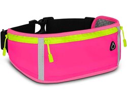Loopgordel Telefoonhouder - Sporttasje Buikriem - Tijdens het Sporten - Waterdicht Ademend Materiaal - 116 x 106 cm - Hot Pink