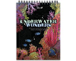 ColorIt Underwater Wonders Kleurboek voor volwassenen, 50 Under the Sea kleurplaten, VS bedrukt met spiraalbinding, hardcover covers en inktvloeipapier | voor kunst en ambachten, oceaan kleurboek voor