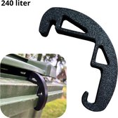 Container clip 240 Liter - zwart - Stevig materiaal - afvalcontainerclip voor natuurlijke ventilatie