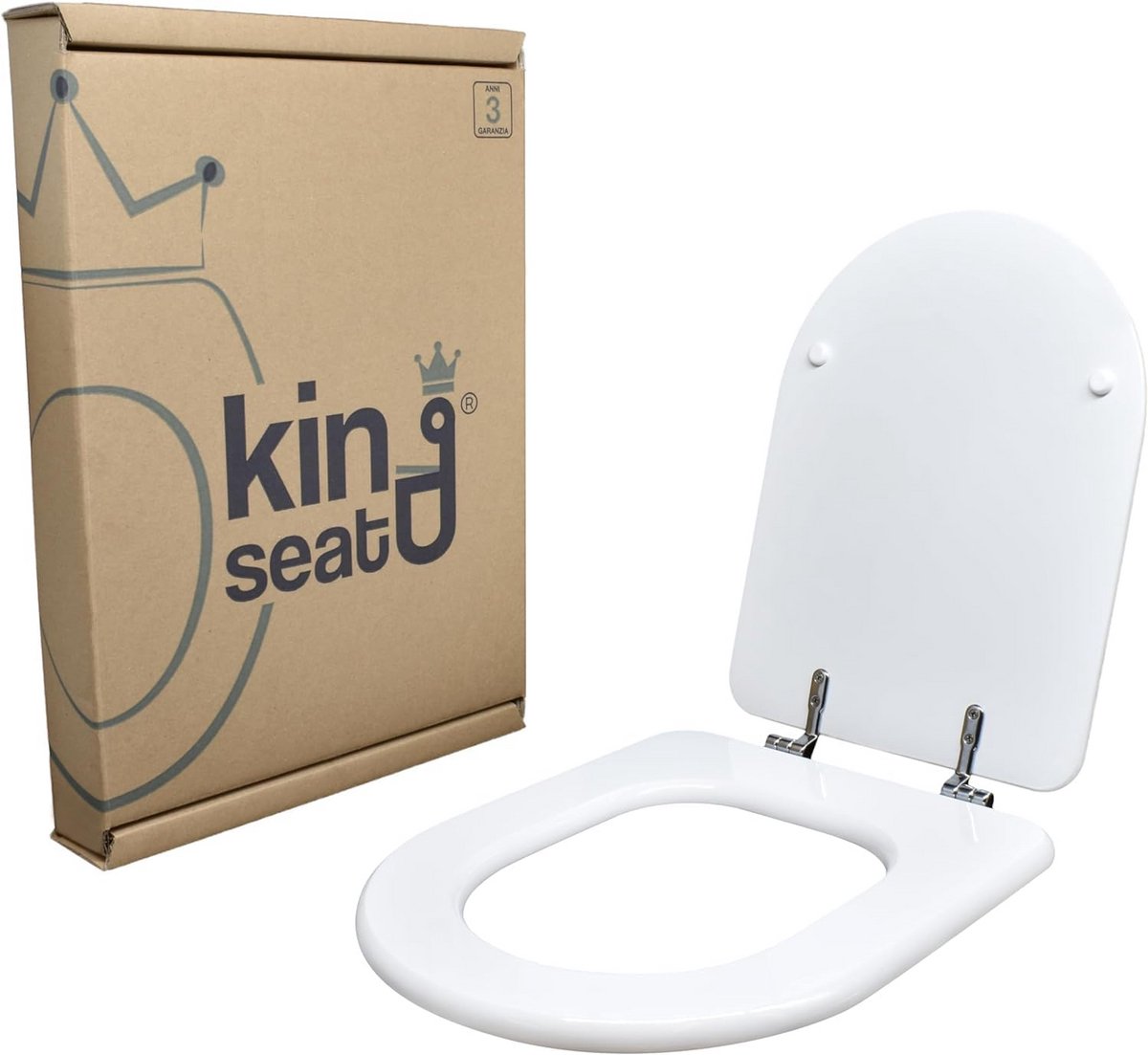 Toiletbril met Softclose - Polyester - Wit