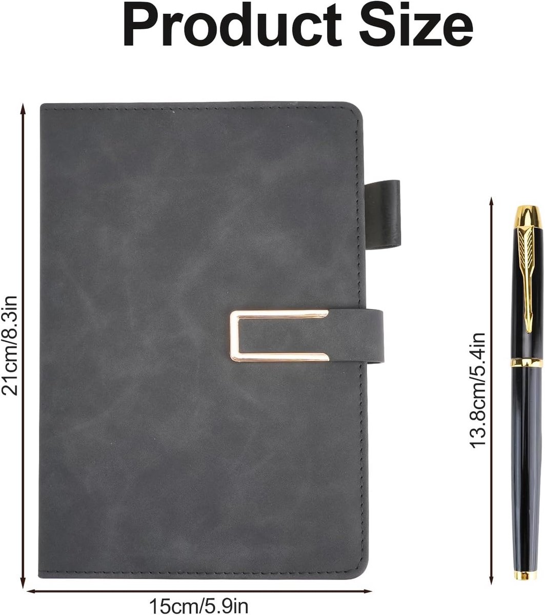 Luxe A5 Notitieboek Leer met Pen en Gesp - 240 Dikkke Pagina's voor Kantoor en School — cadeau in Kalenders & Planners - foto 7