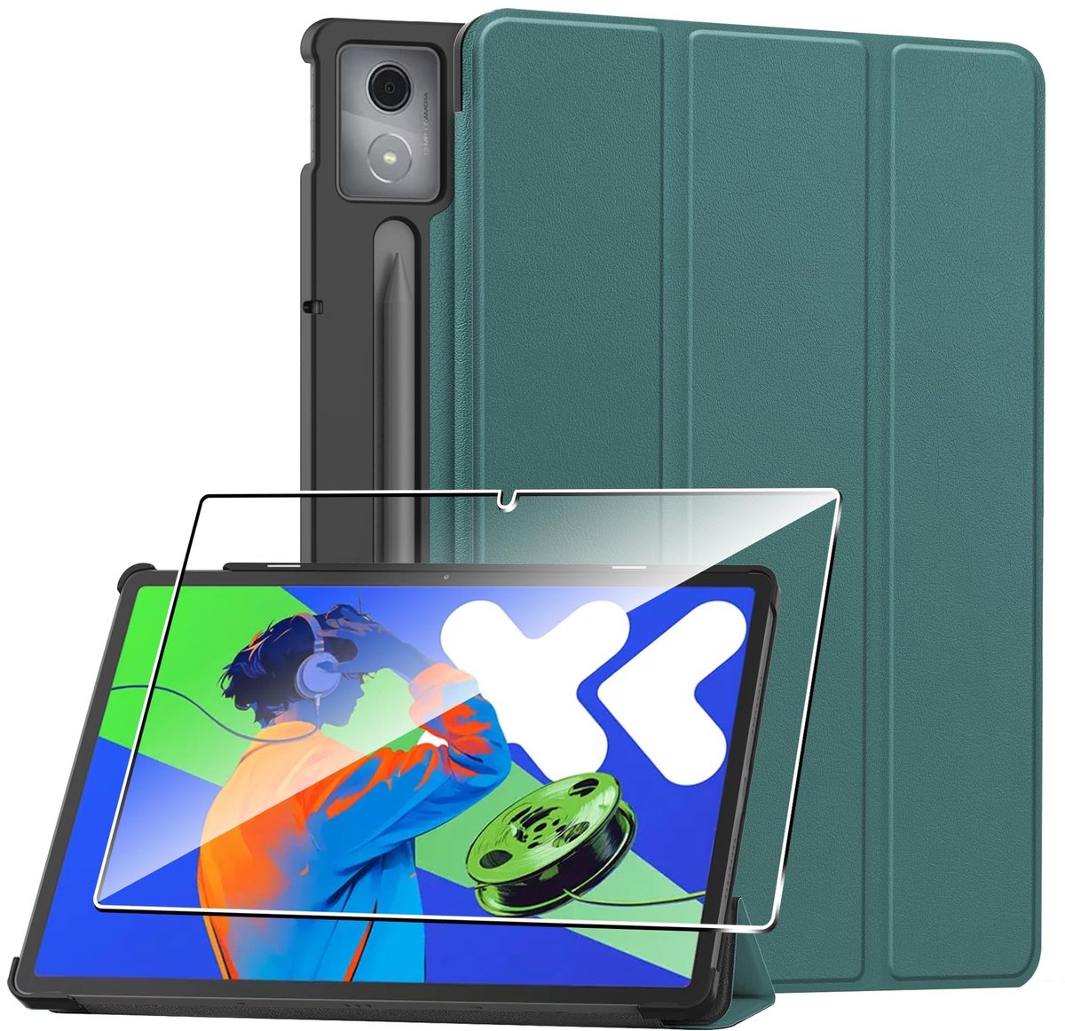 MTTproducts - Beschermhoes Lenovo Tab P12 - Tablethoes - Schokbestendig - Groen - Krasbestendig - Flexibel en ultradun - Geschikt voor Lenovo Tab P12 1...