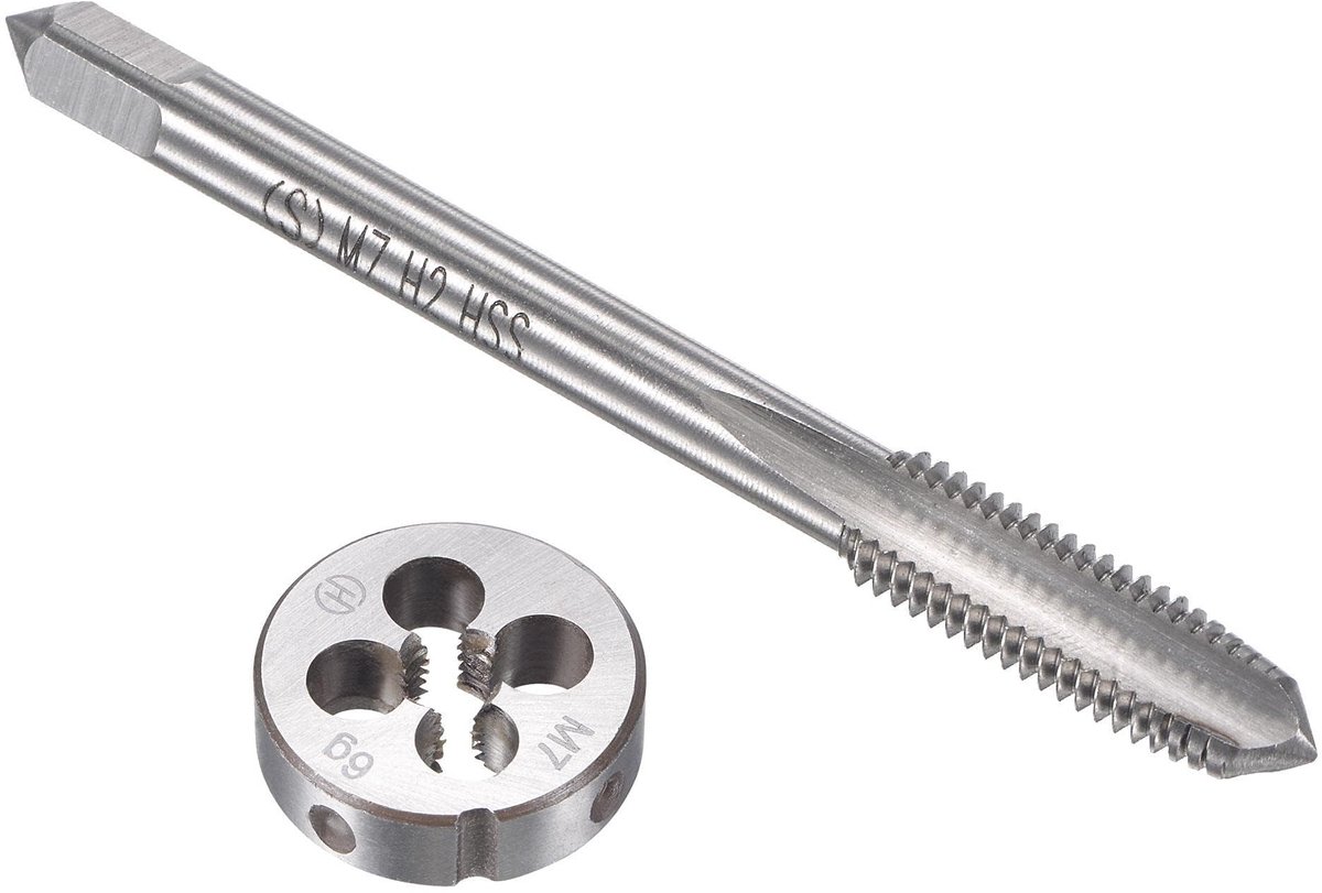 MTTproducts- Schroefkraan M7 x 1 mm - Tap/Matrijzenset - Heavy-duty - Snijden van externe/interne draad - Efficiënte spaanverwijdering - Hoge slijtvastheid - Draadsnijset