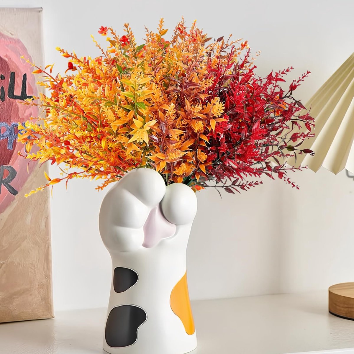 MTTproducts- Kunstbloemen 12 Bundels Herfst - Kunstherfstbloemen - Nepbloemen - Kunstbloemen voor binnen/buiten - Decoratie voor tuintafel - Natuurlijke uitstraling - Nep Bloemen
