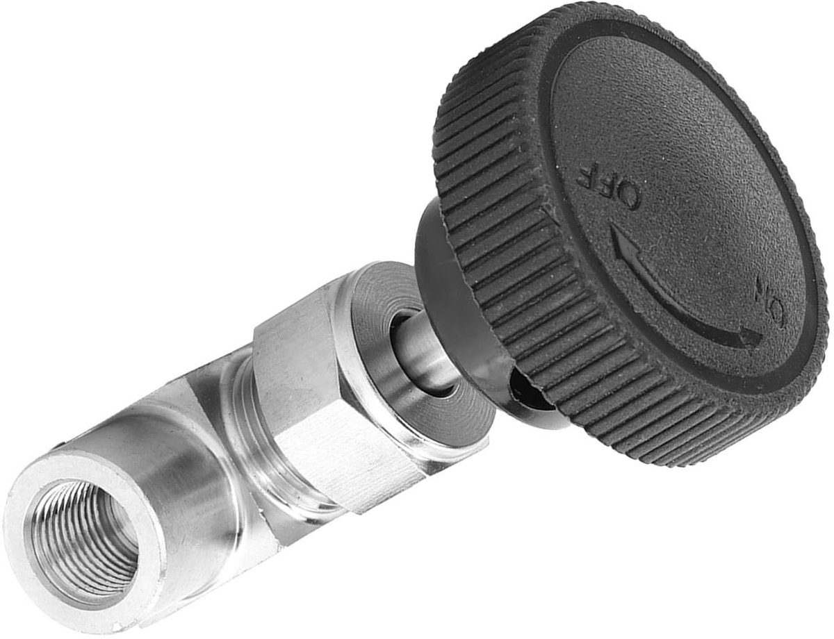 MTTproducts- RVS Flow Control Valve - Controleklep voor Water/Gas/Olie - 1/8 inch/1/4 inch/1/2 inch - Corrosiebestendig - Goede afdichting - BSPP Draad - Doorlaatklep