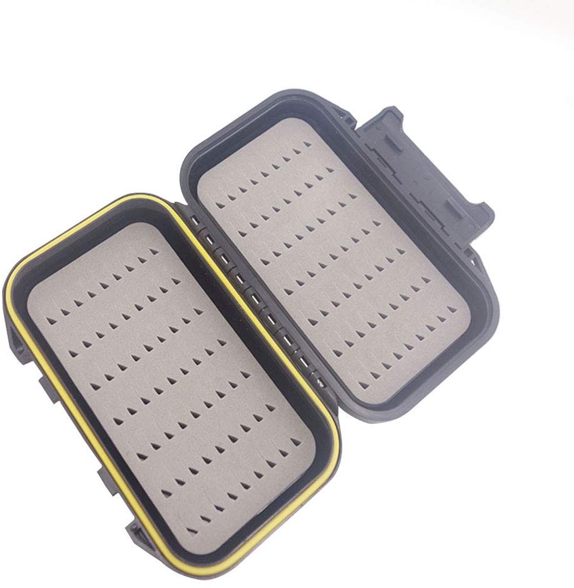 MTTproducts- Vliegvissen Doos Dubbelzijdig Waterdicht - Lichtgewicht Vliegenbox - Easy Grip Deksel - Rubberen Pakkingen - Scheurbestendig - Effectieve Waterdichte Prestaties