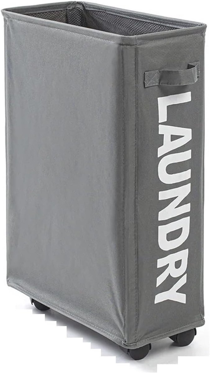 Wasmand met wielen Vuile kleding tas Ruim Opbergen Grote capaciteit 10L x 10B x 10H mm