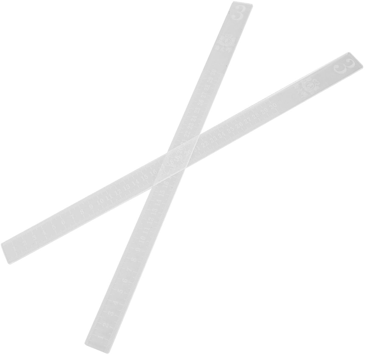 Cosensi- Deegdiktegeleider 38 cm - Acryl - 2 Stuks - Professioneel Gereedschap - Voor Koekjes - Eenvoudig Thuisgebruik - Deegroller