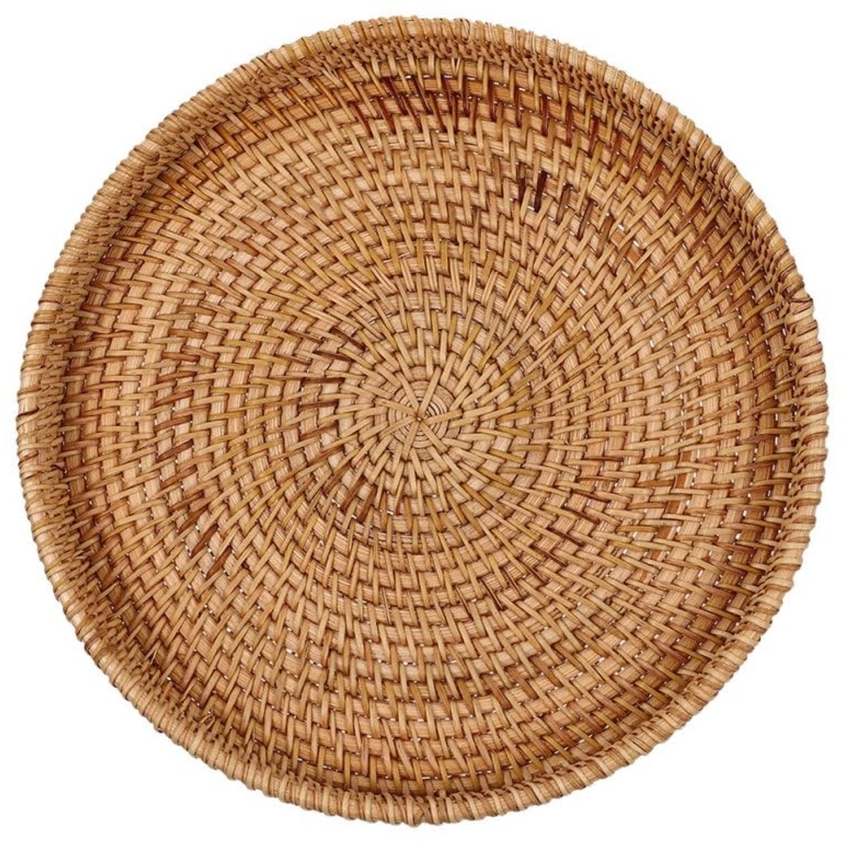 Cosensi- Opbergmand Lichtbruin - Rieten Opbergmand - Decoratieve Mand - Organisatie Oplossing - 30 x 30 x 3 cm - Robuuste Constructie - Opbergmandje
