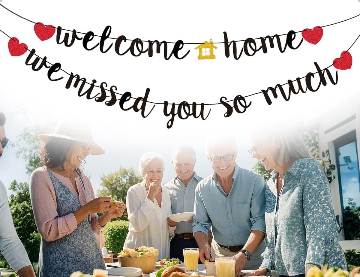 Cosensi- Slingerset - Welkom Thuis Krans - We Missed You So Much Krans - Decoratie - Zwart Ontwerp - Duurzaam Materiaal - Deco