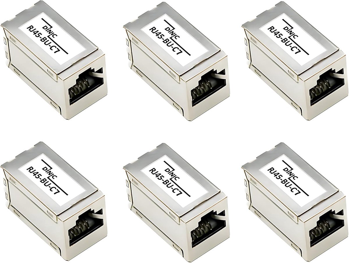 Afgeschermde RJ45 Cat 7 Koppeling voor Netwerkkabel Verlenging (Metaal)