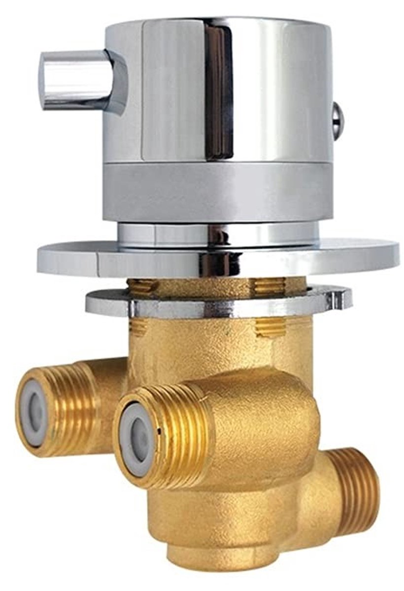 Dailygoods - Dailygoody - Douchekraan - Messing Mengkraan - Thermostatische Douchemengkraan - Chroom Afwerking - 3-Weg Douchekraan - Geschikt voor Douche Installat...