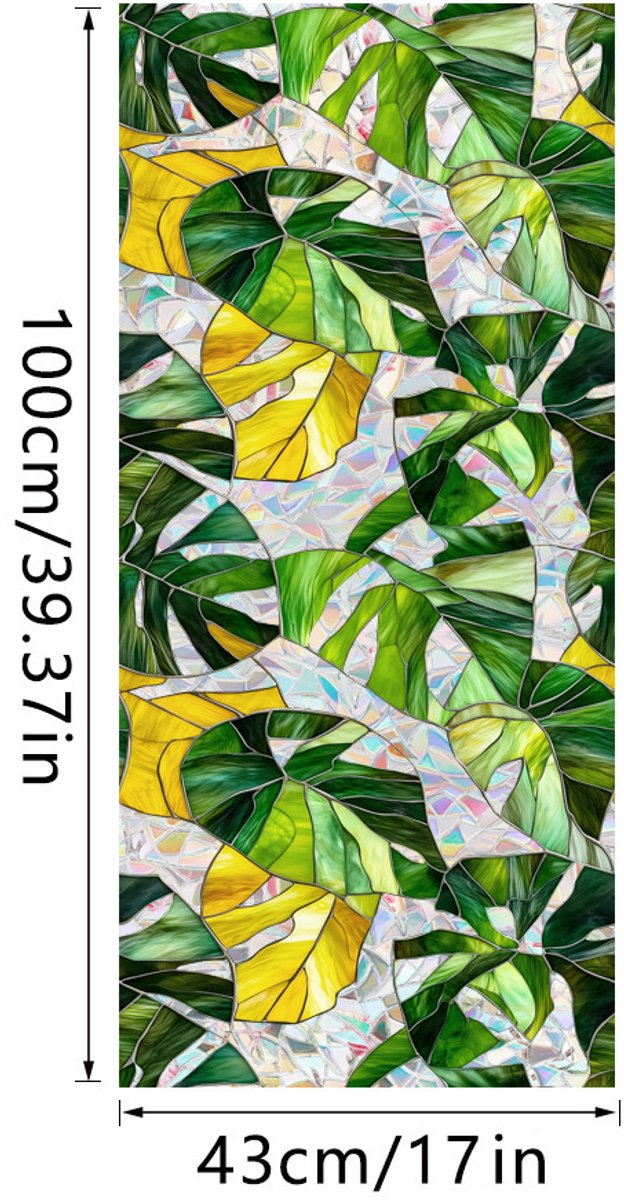 3D Regenboog Raamfolie- Anti-Inkijk - Isolerend & Zonwerend - 43x100cm – Statisch - Prisma Bejuweled EffectXCBL055