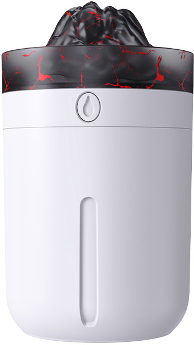 VHV - Luchtbevochtiger - Aroma diffuser - Geurverspreider - Vlam effect - Stil - Met LED verlichting - Ultrasoon - Voor bureau en slaapkamer - 330 ml - Wit1