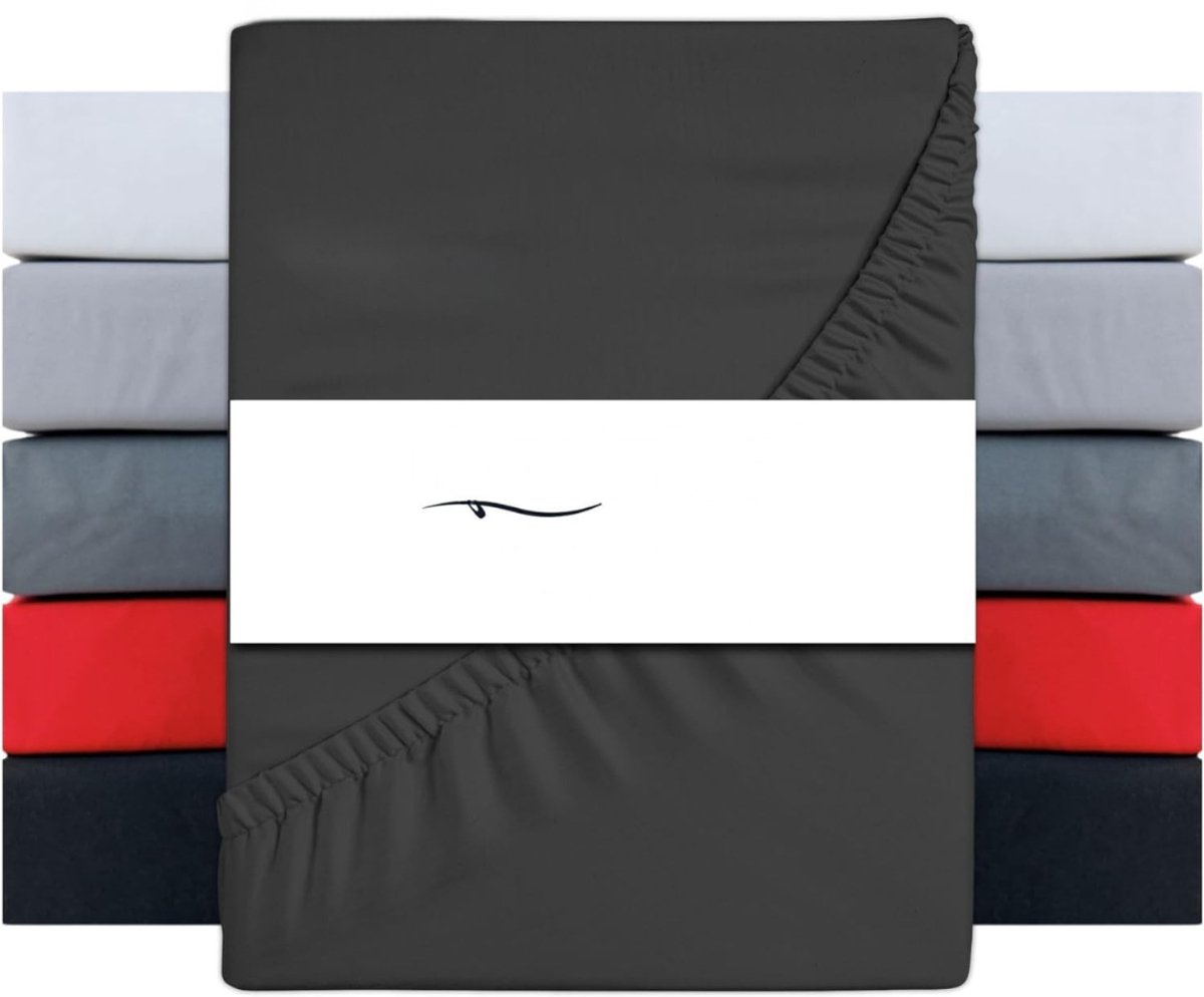 NBAP® Matrasovertrek 180x200 - Hoeslaken - Matrashoes - Super Zacht - Antraciet