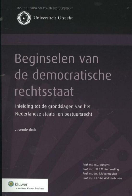Beginselen van de democratische rechtsstaat - cover