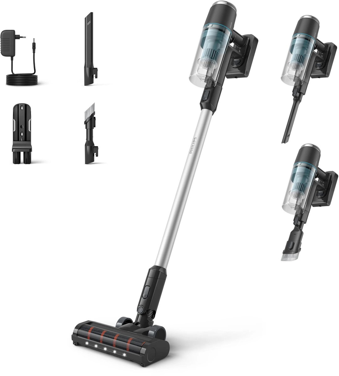 Philips Xc3031/01 Steelstofzuiger Incl. Kruimelzuiger Zwart/blauw