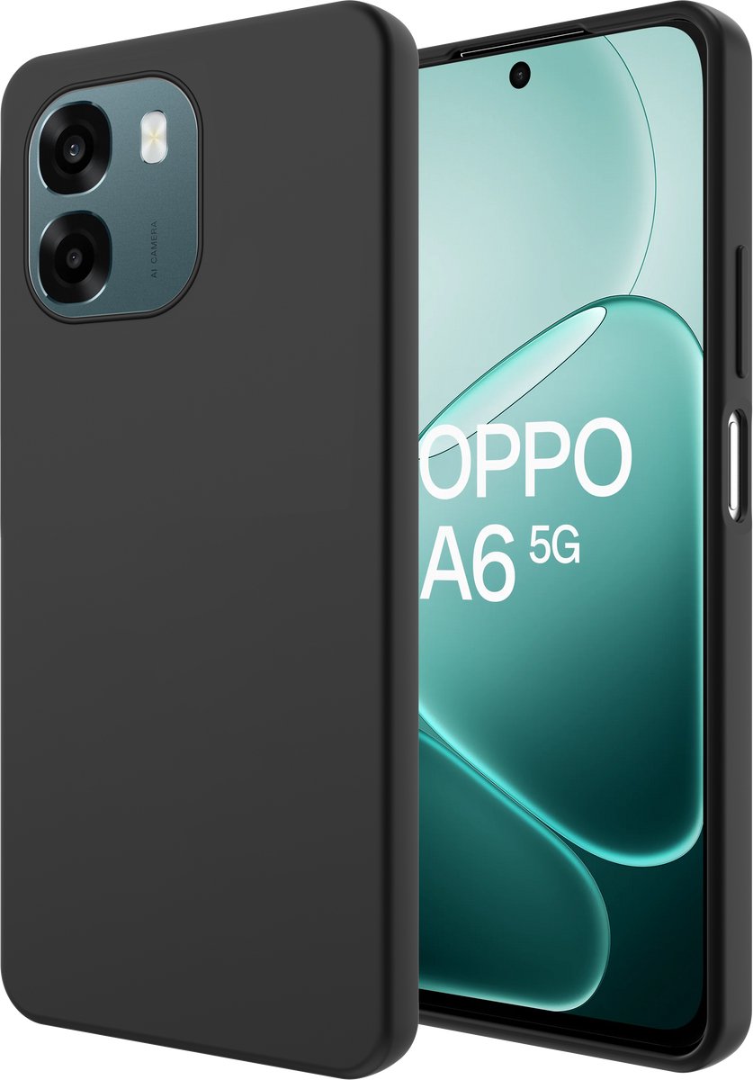 Just in Case hoesje geschikt voor Oppo A6 (4G/5G) / A6s (4G/5G) Hoesje Siliconen - Flexibele Case - Zwart
