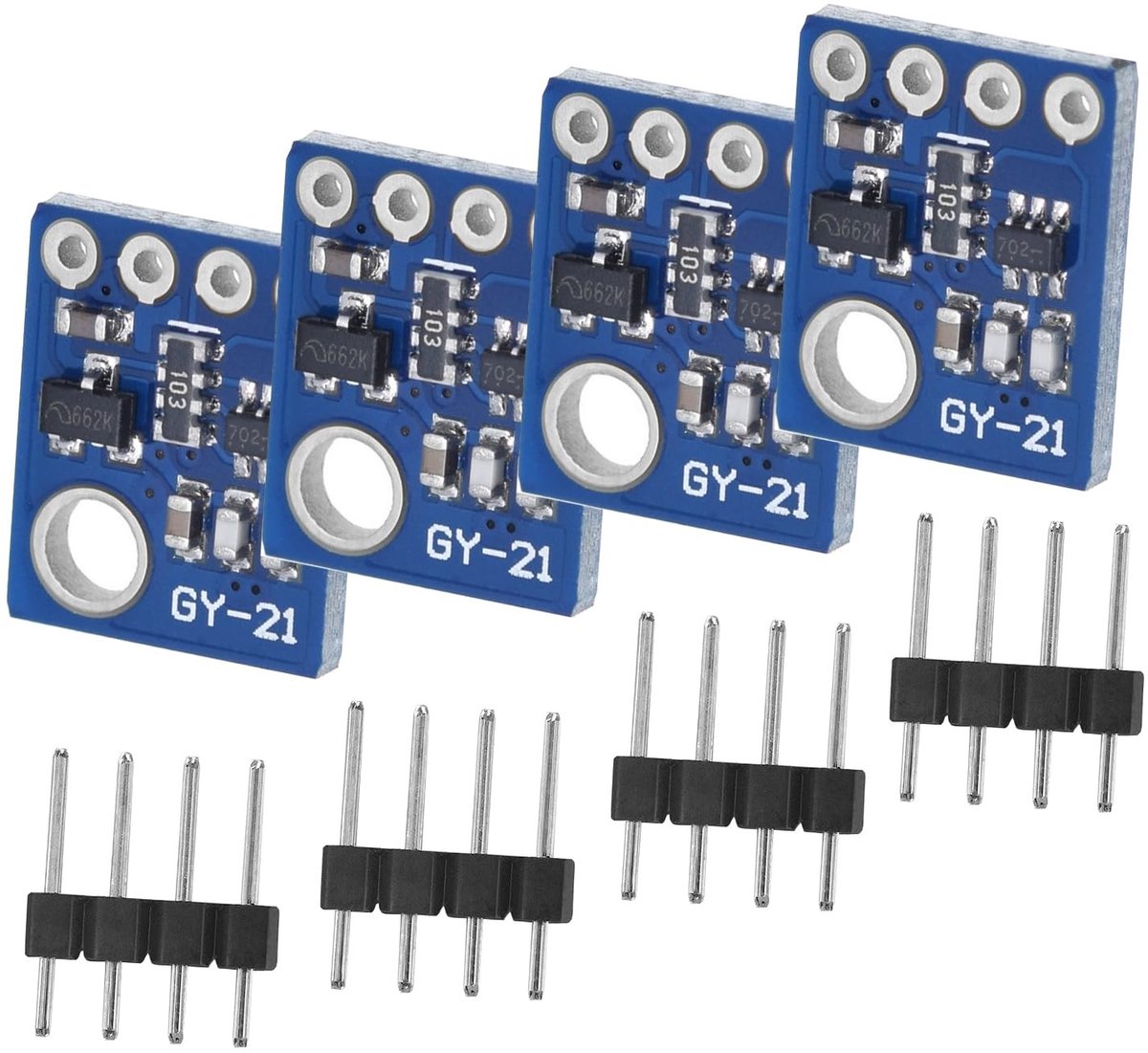 Dailygoods - 4 Stuks HTU21 Vocht- en Temperatuursensor I2C-module