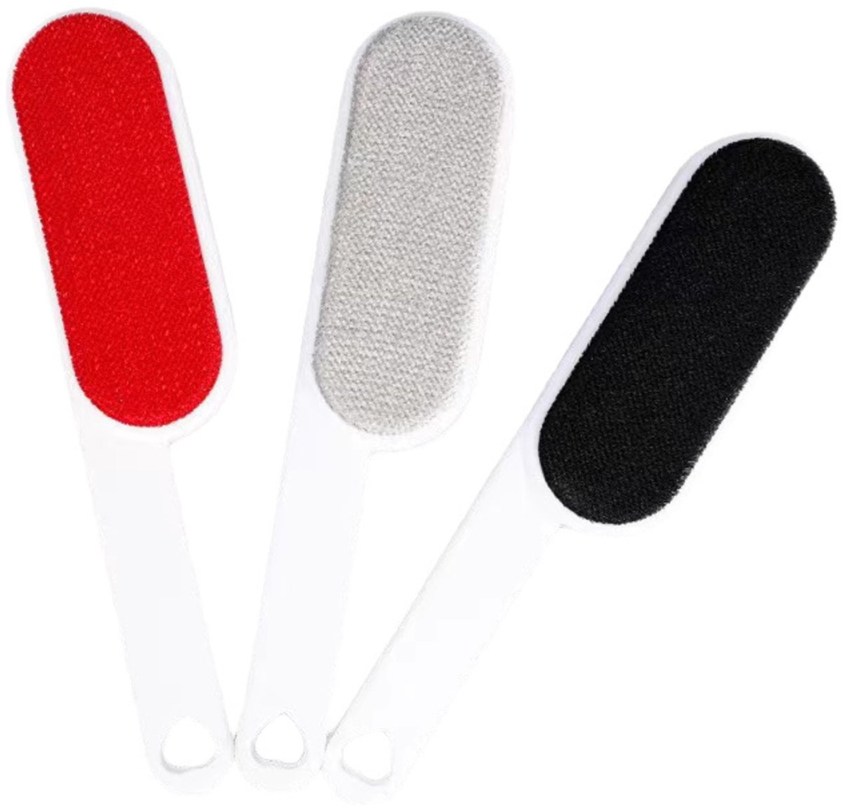 Dubbelzijdige elektrostatische pluizenborstel, geschikt voor het verwijderen van stof uit kasjmierjassen, kleding en beddengoed, 22 cm klein formaat, 3-pack