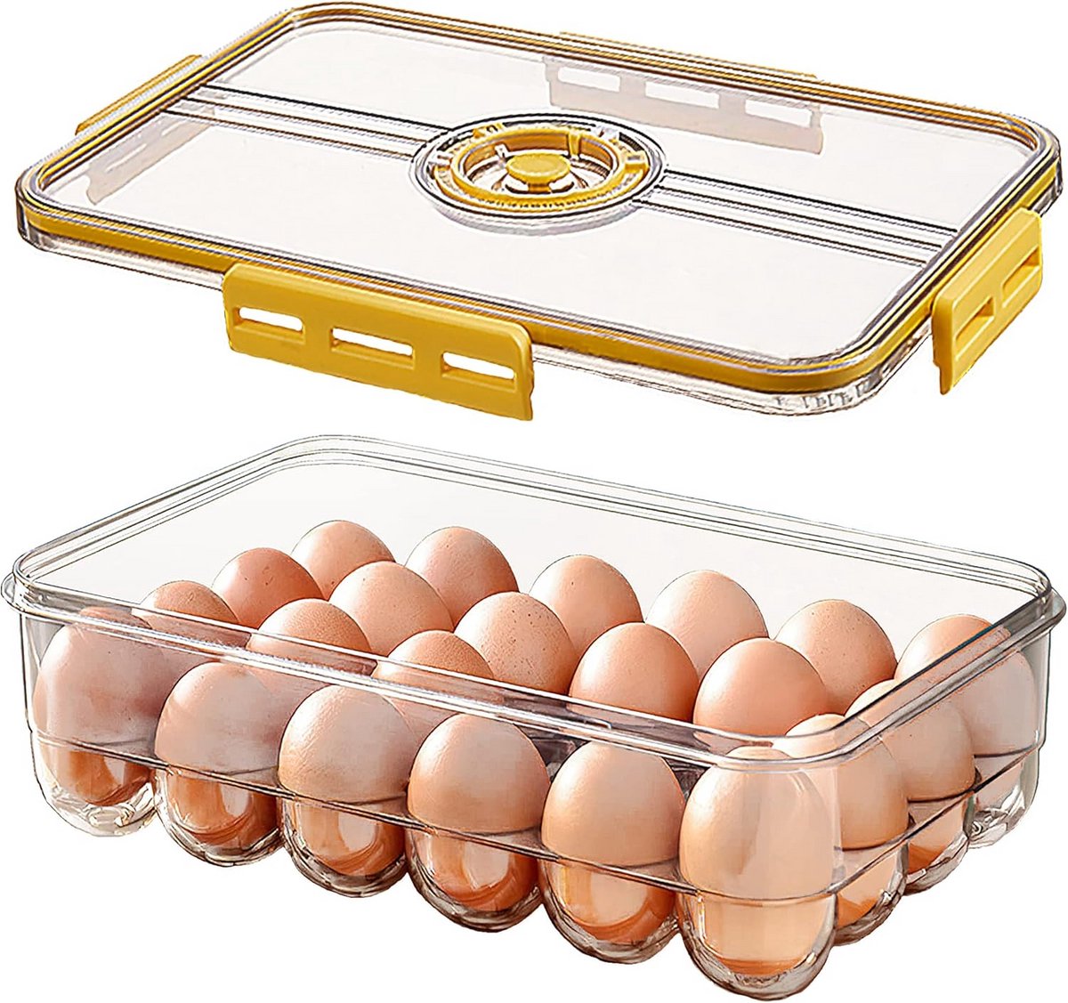 Eierdoos voor koelkast - Eierhouder - Voor 15 eieren - Ruimtebesparend