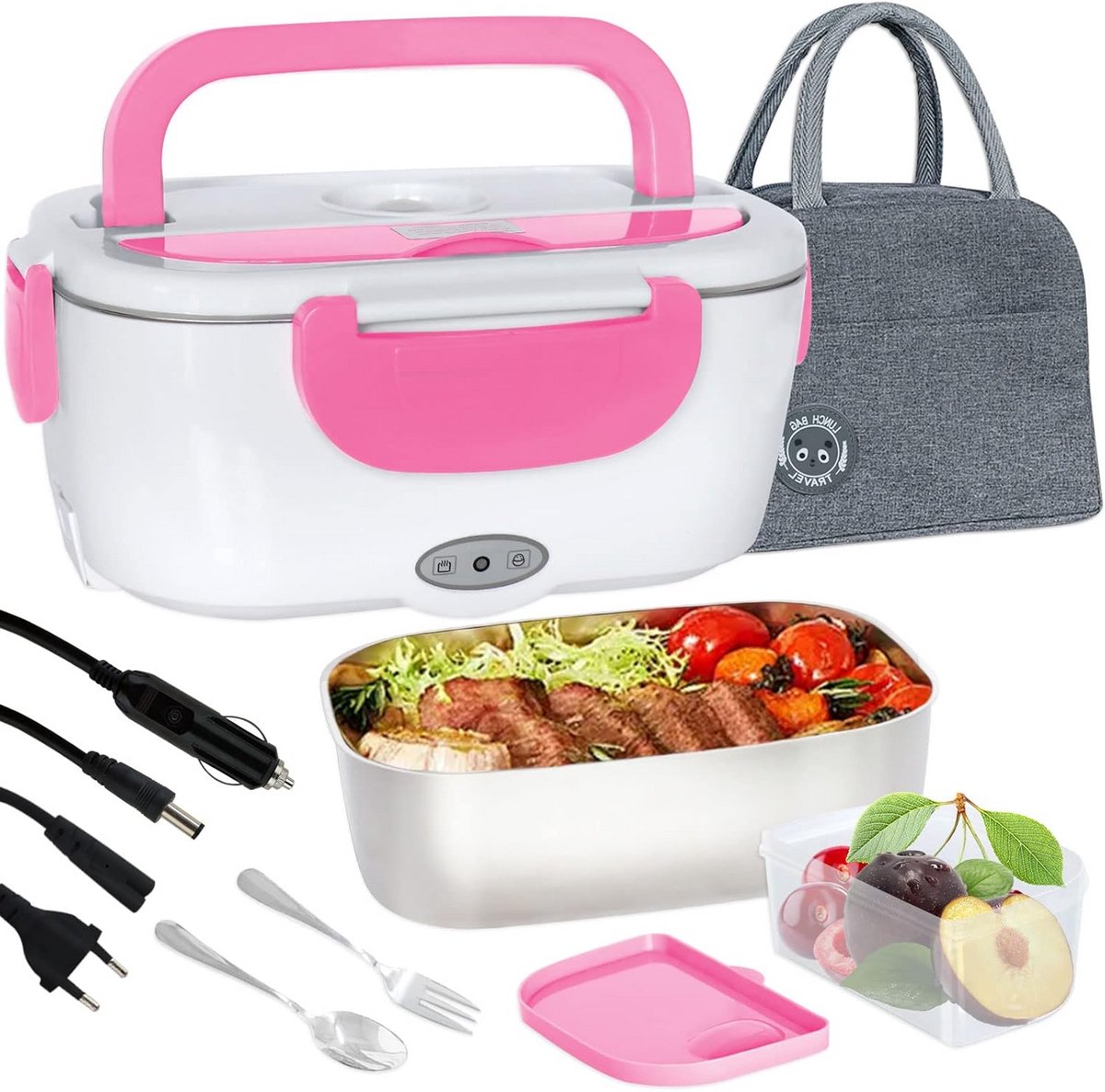 Elektrische lunchbox - broodtrommel voor Warme Maaltijden - 12V / 24V / 220V - Insulated