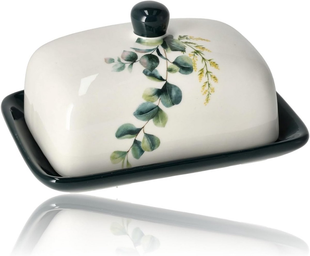 Butter dish with lid - Food storage container - Butter storage container - Serving tray