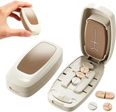 Pillensnijder - Geschikt voor 1/2, 1/3 en 1/4 Tabletten - Instelbaar & Nauwkeurig - Draagbaar - Wit