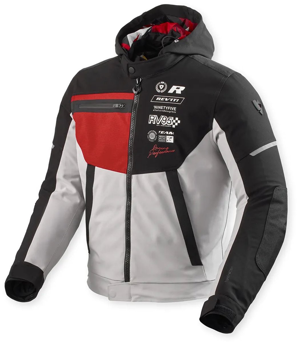 REV’IT! Haste H2O Zwart Rood Motorjas - Maat XL - Jas – foto 6