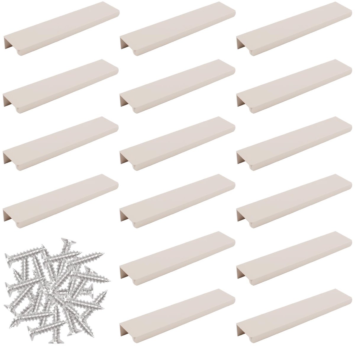 Dailygoods - 16 Stuks Aluminium Vingerrand Ladegrepen