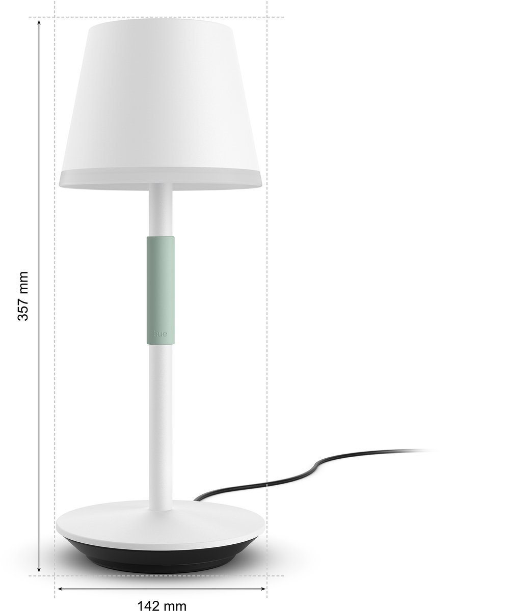 Philips Hue Go draagbare tafellamp - wit en gekleurd licht - wit – foto 6