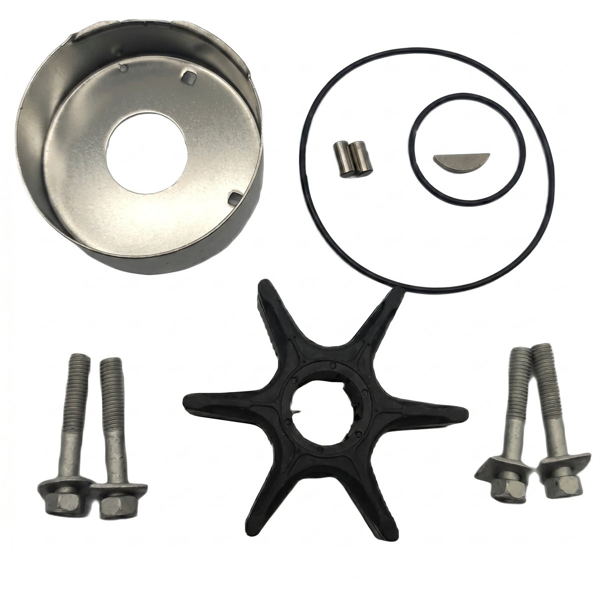 TEKROA® Reparatieset voor lagers van waterpomp buitenboordmotor - Geschikt voor buitenboordmotoren van 225/250 pk (60X-W0078-00, 6P2-W0078-00, 6CB-W0078-00)