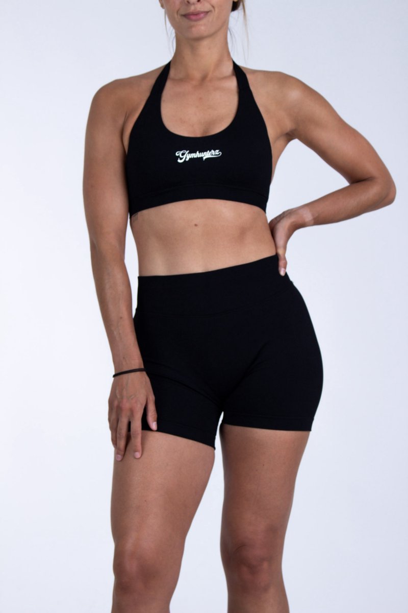 Gymhunterz Sport bh - Sportbeha Dames - Sporttop Dames - Openrug Sport bh - Goede Ondersteuning - Kleur Zwart - Maat S