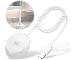 Elektrische tandenborstel oplader geschikt voor Braun Oral-B iO3 iO4 iO5 iO6 3757, USB draagbare reserve oplaadstation geschikt voor reizen, waterdicht, vervanging USB oplaadstation, netsnoer