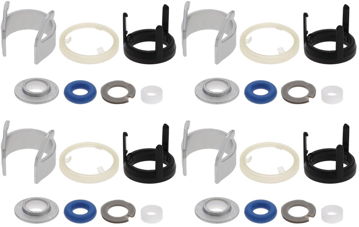 Dailygoods - Dailygoody - Brandstofinjector O-Ring Kit - 4 Sets - Reparatieonderdelen - Compact formaat - Voor Volkswagen en Audi - Vervangingsonderdelen - Geschik