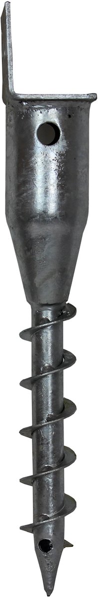 L-profiel grondbus 9x9 cm voor vastschroeven in 48,5 cm lengte thermisch verzinkt voor vierkanthout