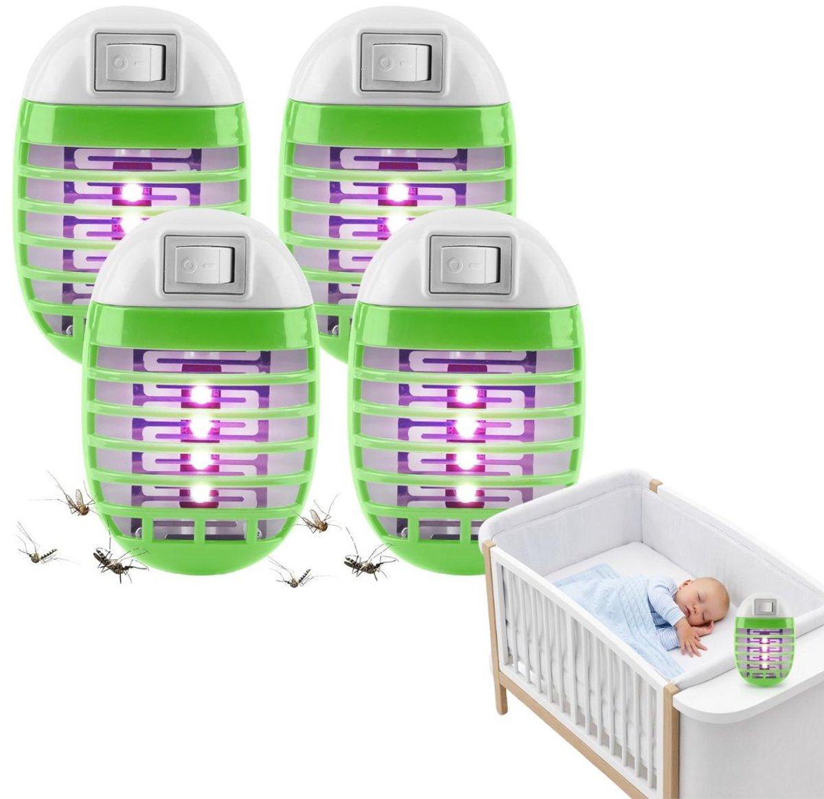 MKSS®Muggenstekker - Muggenlamp voor Binnen - Ultrasoon