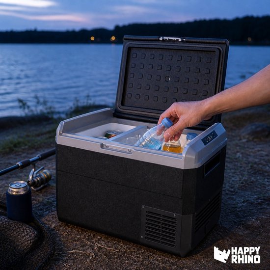 Happy Rhino - Elektrische Koelbox Compressor 50L Dual Zone - Vries- & Verwarmfunctie - Elektrisch 12v van Happy Rhino — afbeelding 5