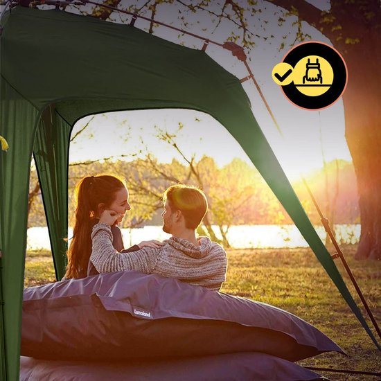 Lumaland - Paviljoen tent - 250 x 250 cm - donkegroen van Merkloos — afbeelding 3