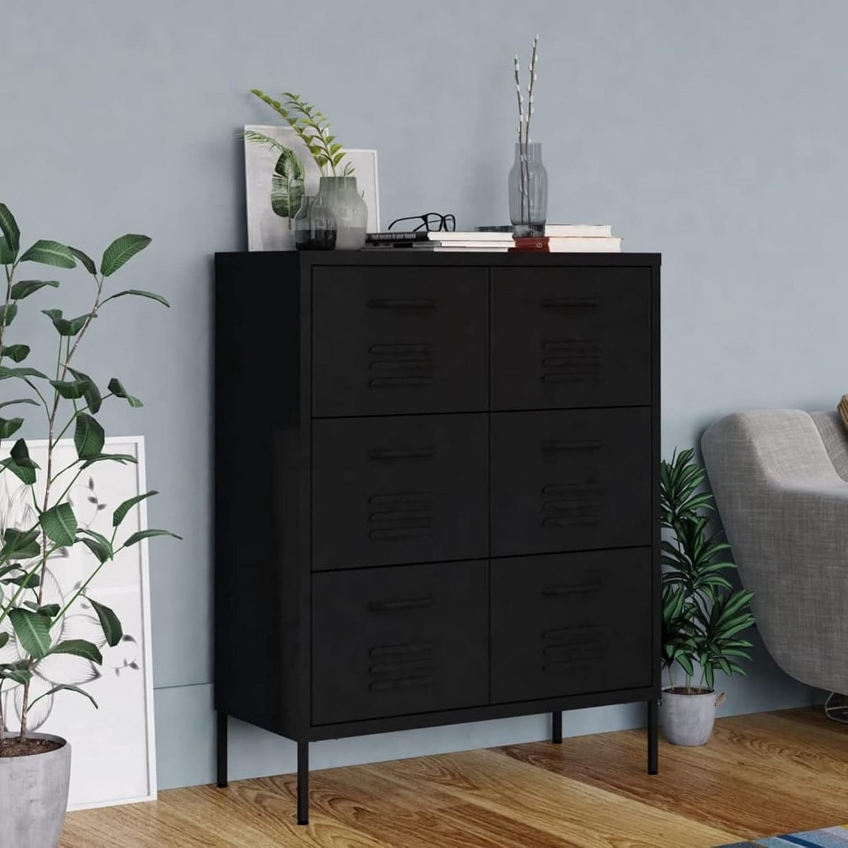 Ladekast Zwart - Dressoir - Modern
