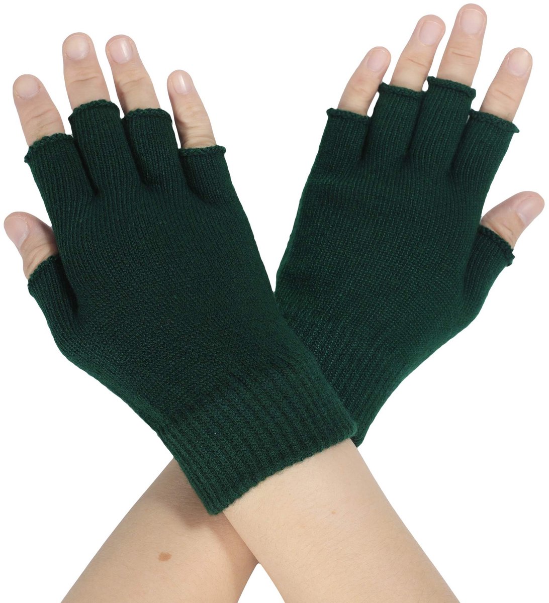 Dailygoods - Dailygoody - Vingerloze Winterhandschoenen Dames - Gebreid en Rekbaar - Ideaal voor Computer en Smartphone - Zacht en Comfortabel - Warmte voor Koud W