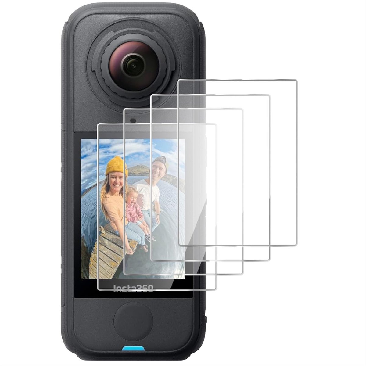 Dailygoods - Gehard Glas Screenprotector voor Insta360 X4 Air, 4 Stuks