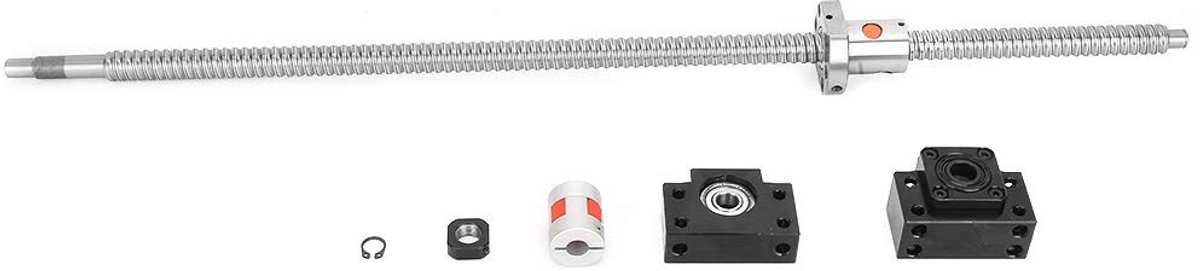 Dailygoods - Convectieschroef SFU1605 - Slijtvaste Kogelaccessoires - Roestvrij Staal Onderdelen - 600 mm Met Moederhouder - Nauwkeurig Draadontwerp