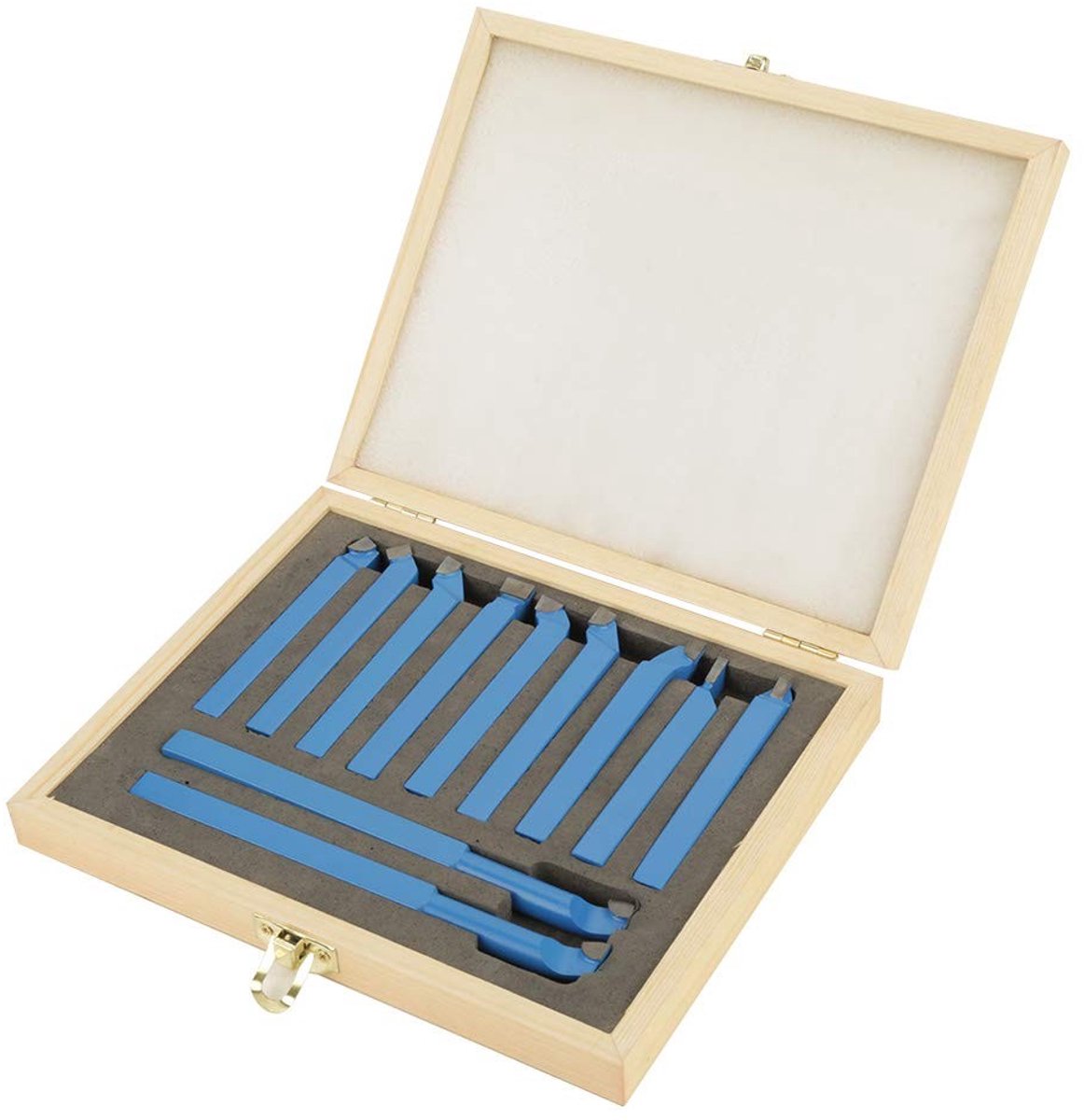 Dailygoods - Dailygoody - 11-delige Draaigereedschapset - Hardmetalen Draaistaal - Scherp en Nauwkeurig - 8x8 mm - Lasfrezen Snijgereedschap - Compleet en Duurzaam