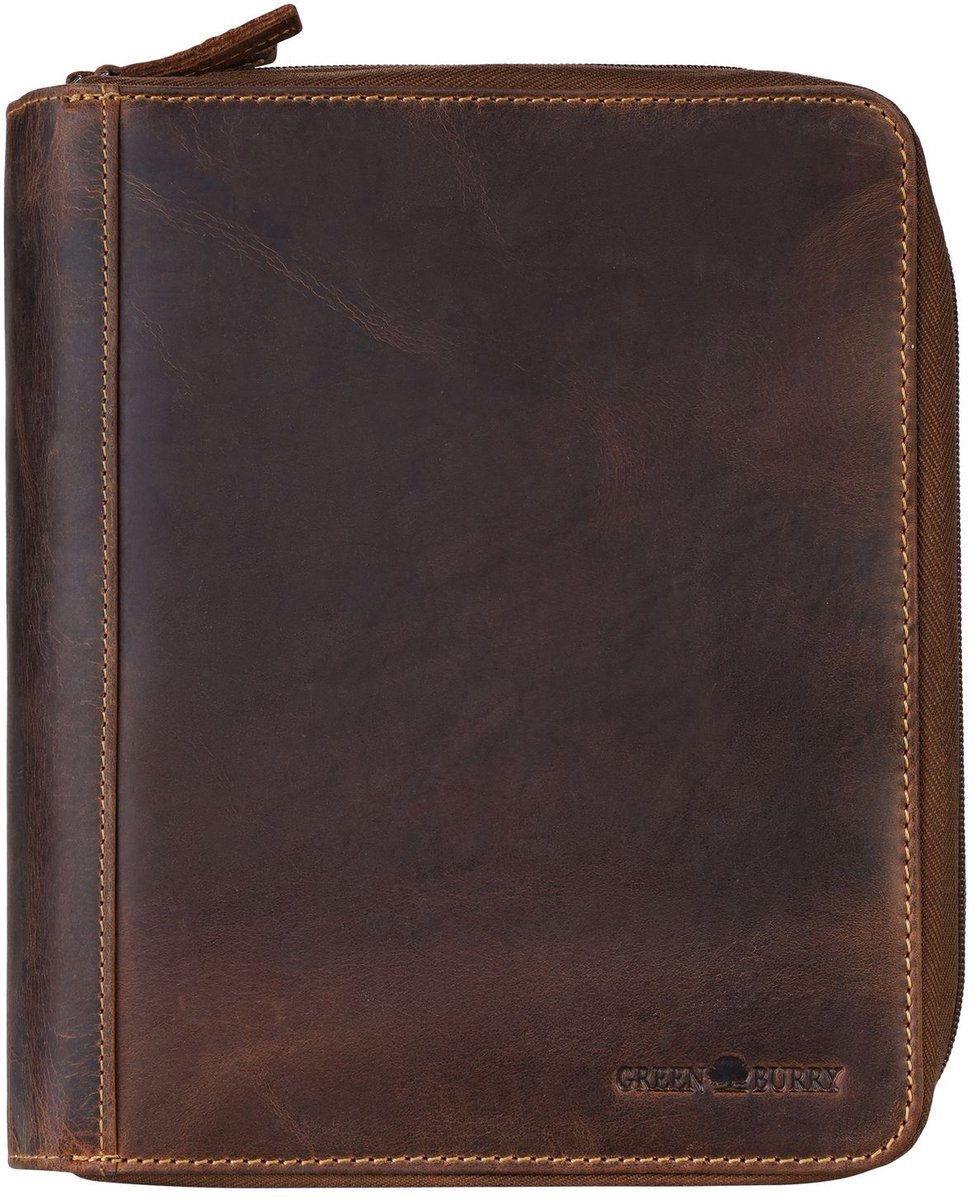 GREENBURRY schrijfmappen Vintage RV - Business Planer A5 Brown bruine