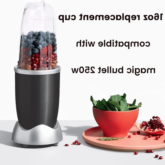 Vervangende Bekers voor Blender, 3-Pack van 16 oz, Inclusief Deksel, Geschikt voor Keukenapparatuur en Sapcentrifuges — afbeelding 2