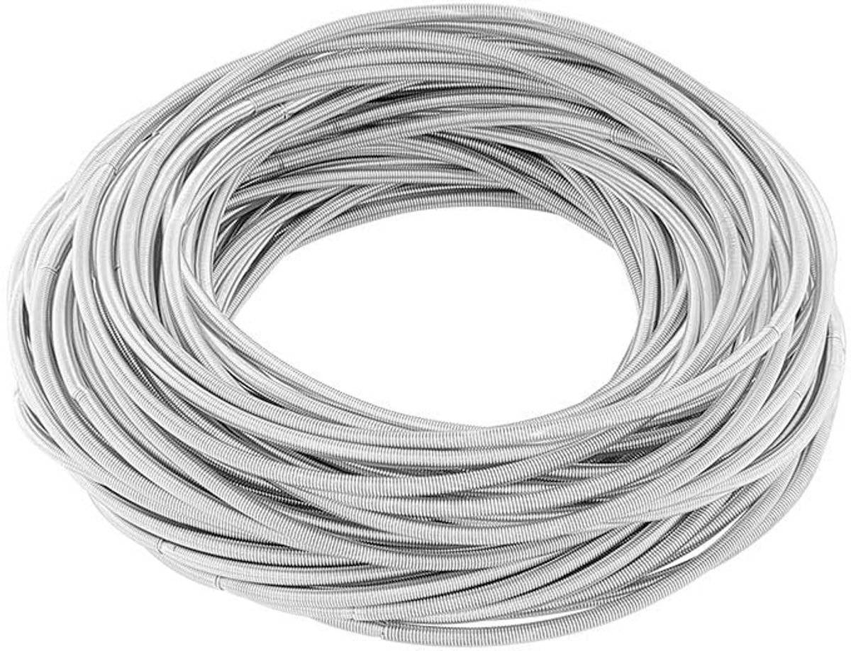 NTHProducts - Minimalistische Armbanden - Stalen Rekbare Armbanden - 60 Stuks - Zilverkleurig - Stackable Armbanden - Voor Vrouwen - 58.5 mm